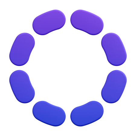 Loading Segments Spinner  3D Icon