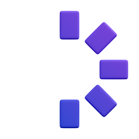 Loading Spinner Blocks  3D Icon