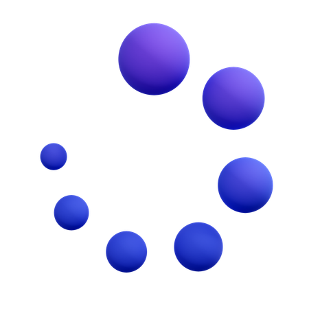 Loading Spinner Comet Dots  3D Icon