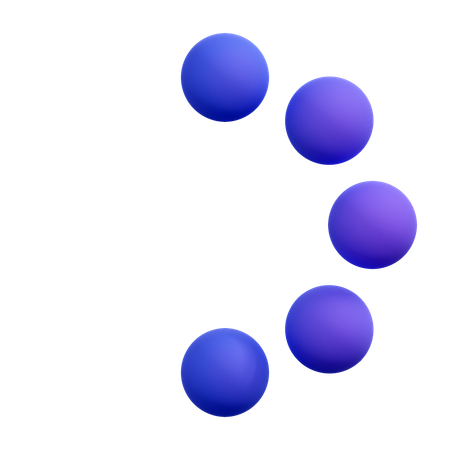 Loading Spinner Dots  3D Icon