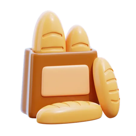 Loaf bread  3D Icon