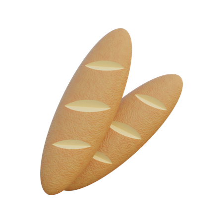 Loaf Bread 3D Illustration