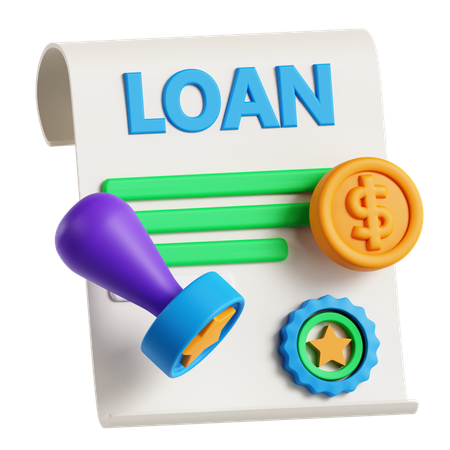 Loan Agreement  3D Icon