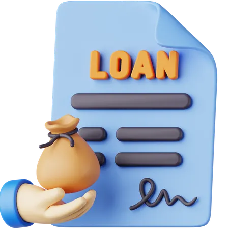 Loan Agreement  3D Icon