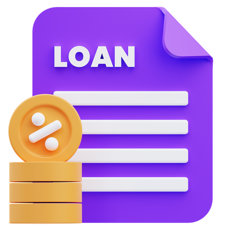 Loan Agreement  3D Icon