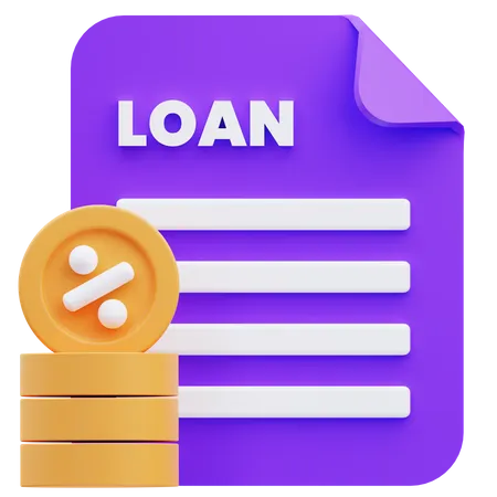 Loan Agreement  3D Icon