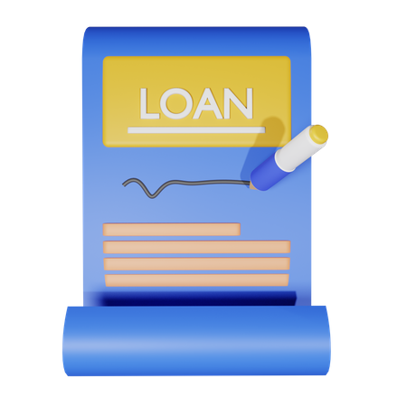 Loan Agreement  3D Icon