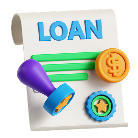 Loan Agreement  3D Icon