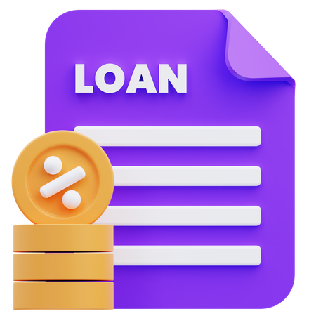 Loan Agreement 3D Icon