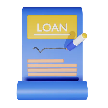 Loan Agreement  3D Icon