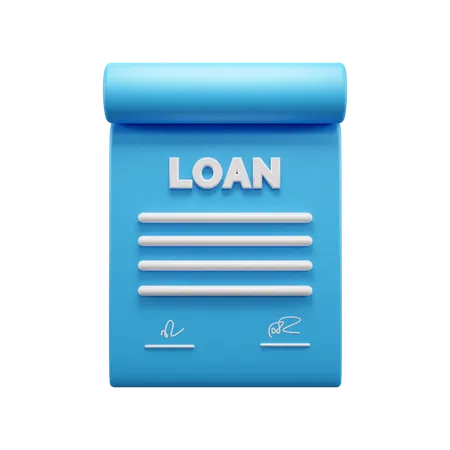 Loan Agreement Signing Papers  3D Icon