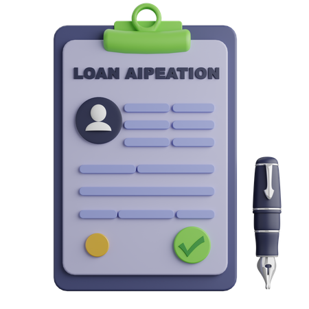 Loan Application  3D Icon