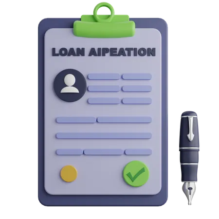 Loan Application  3D Icon