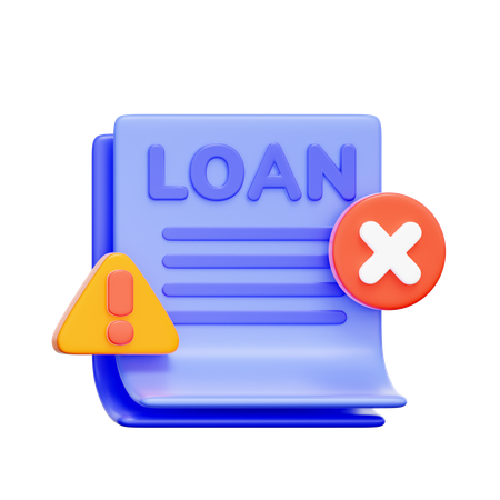 Loan Application Rejected  3D Icon