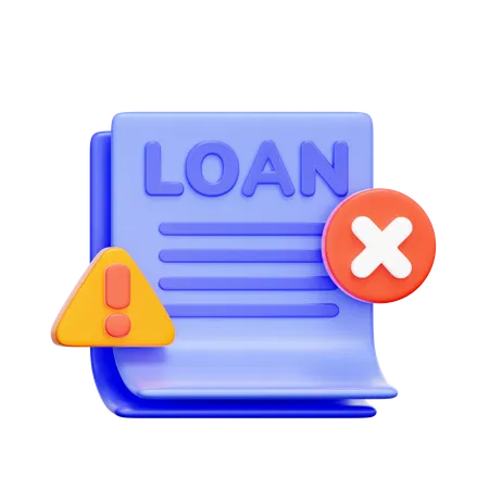 Loan Application Rejected  3D Icon