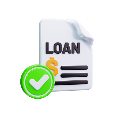 Loan Approval  3D Icon