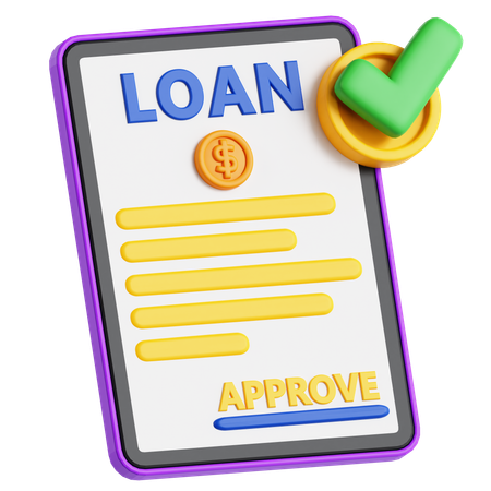 Loan Approval  3D Icon