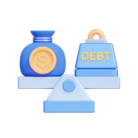 대출 잔액  3D Icon