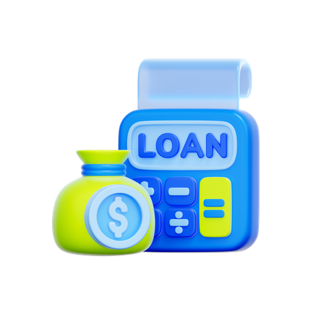 Loan Calculation Budget  3D Icon