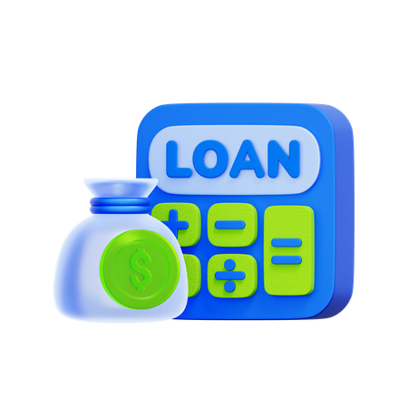 대출 계산 예산  3D Icon