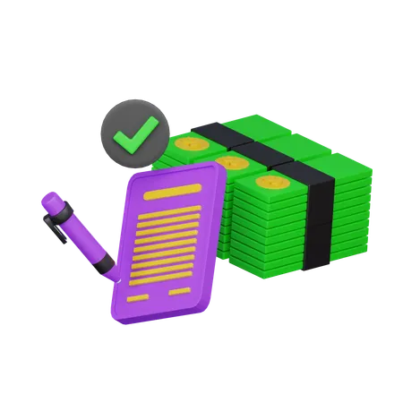 Loan Contract 3 D Icon 3D Icon