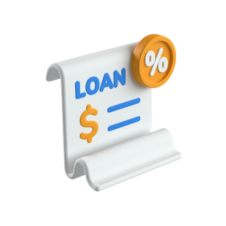 Loan Document  3D Icon