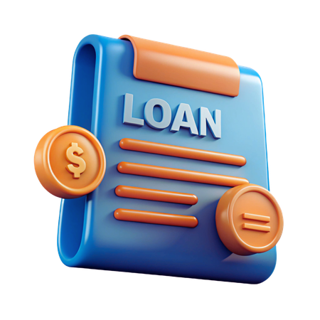 Loan Document  3D Icon