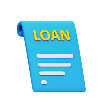 Loan Document  3D Icon