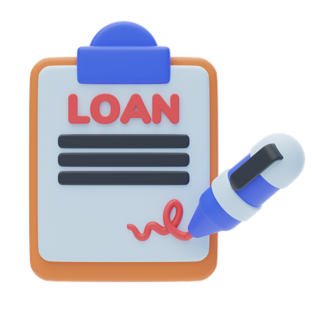 Loan Document  3D Icon