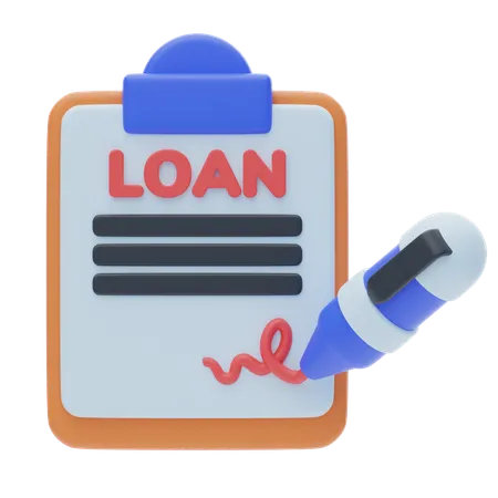 Loan Document  3D Icon