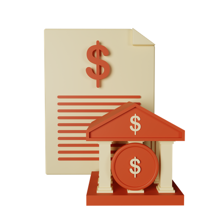 Loan Document  3D Icon