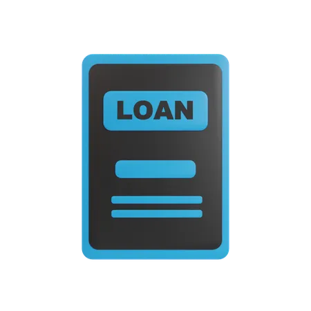 Loan Document  3D Icon