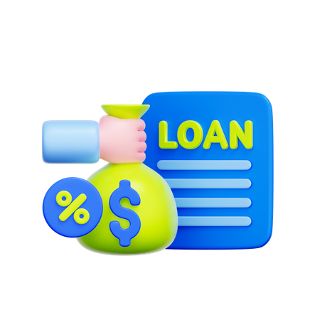 Loan Interest  3D Icon