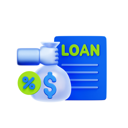 Loan Interest  3D Icon