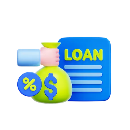 Loan Interest  3D Icon