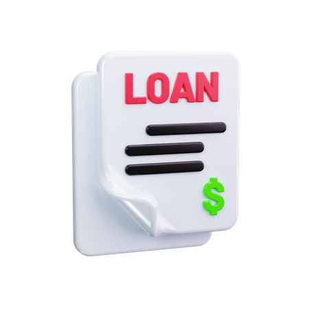 Loan Paper  3D Icon