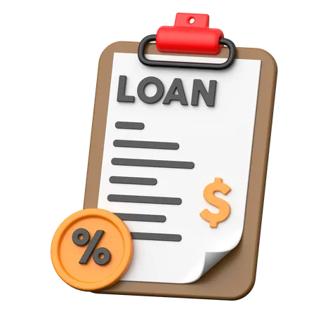 Loan Paper  3D Icon