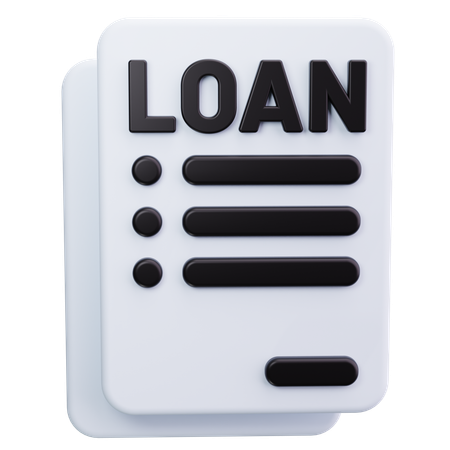 Loan Paper  3D Icon