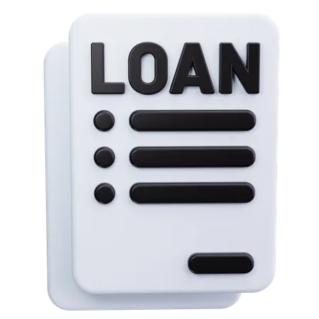 Loan Paper  3D Icon