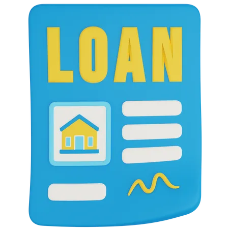 Loan Paper  3D Icon