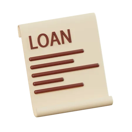 Loan papers  3D Icon