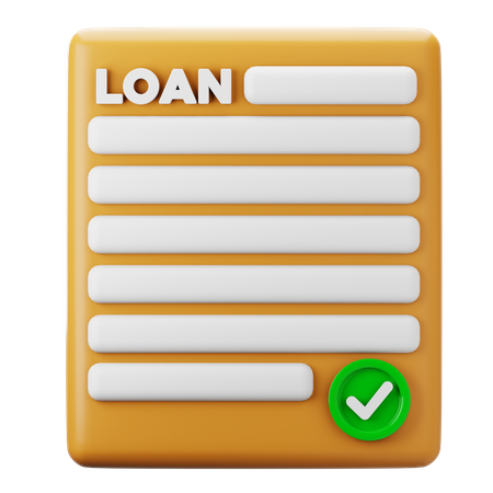 Loan Papers  3D Icon