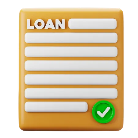 Loan Papers  3D Icon