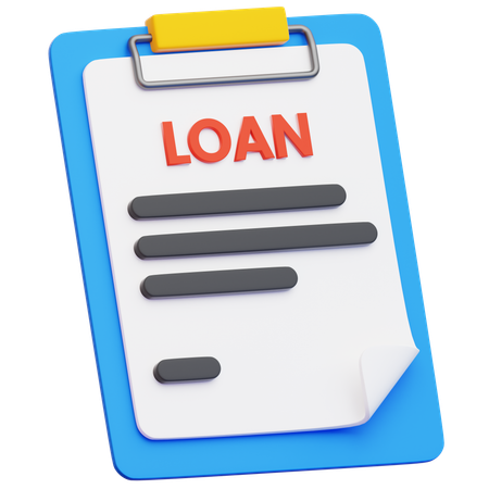 Loan Papers  3D Icon