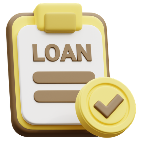 Loan Papers  3D Icon