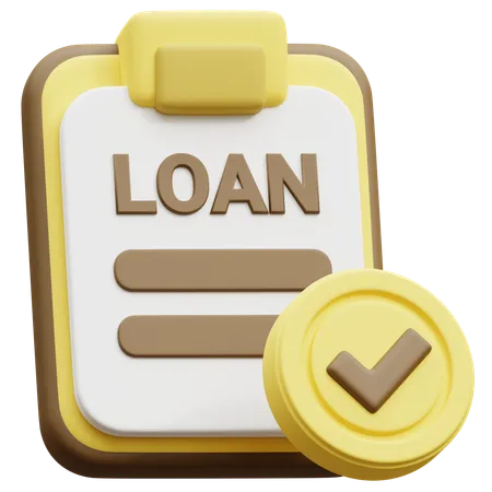 Loan Papers  3D Icon