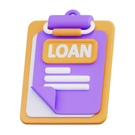 Loan Papers  3D Icon