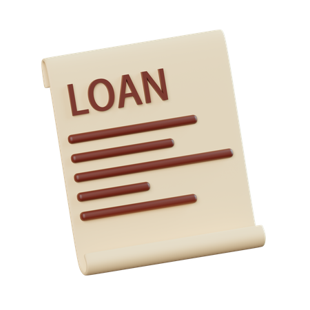 Loan papers  3D Icon