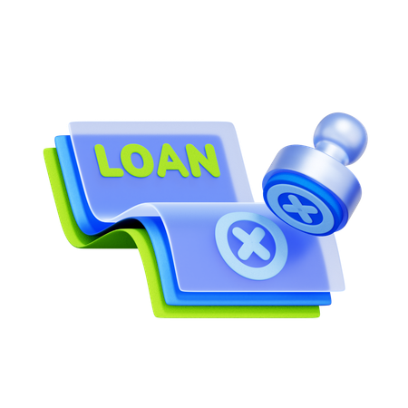 Loan Rejected  3D Icon