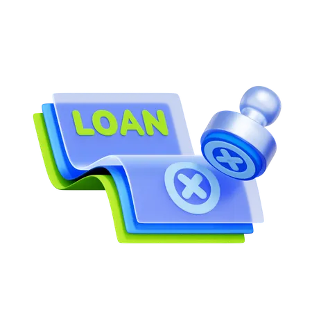 Loan Rejected  3D Icon